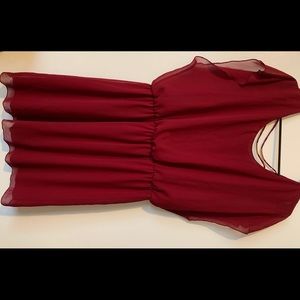 Burgundy dress